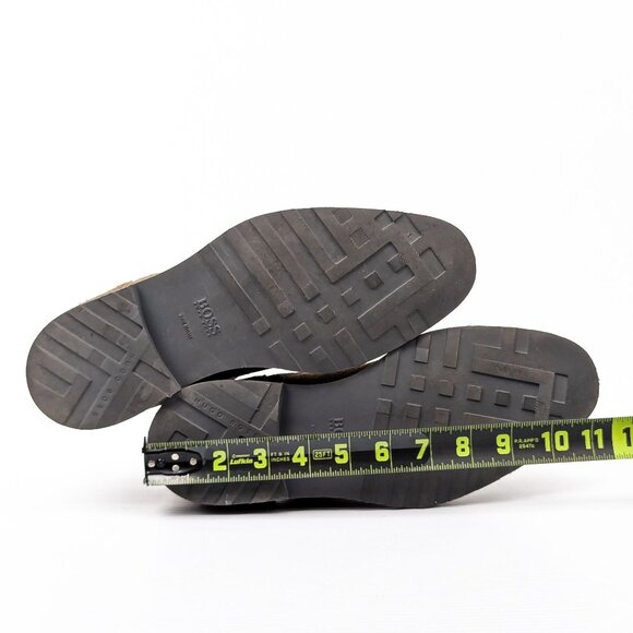 Hugo Boss Men Distress Brown Suede Lace-up Oxford Rubber Shoes sz 7 - Picture 5 of 7